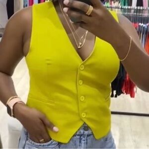 Vibrant Yellow Women's Vest - Medium